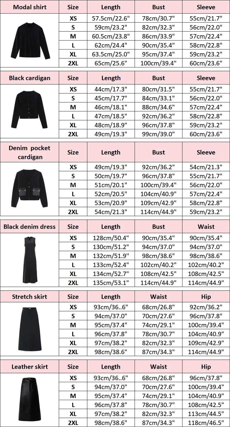 AP Women 2026 Autumn and Winter Denim V-neck Dress Knitting Cardigan Mock Neck Modal Shirt