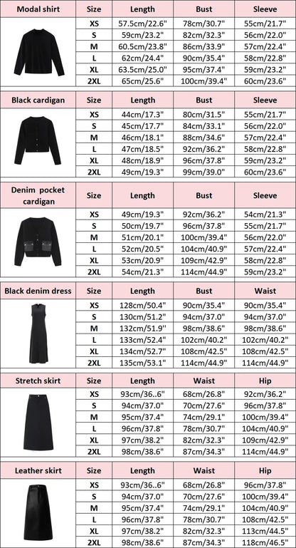 AP Women 2026 Autumn and Winter Denim V-neck Dress Knitting Cardigan Mock Neck Modal Shirt