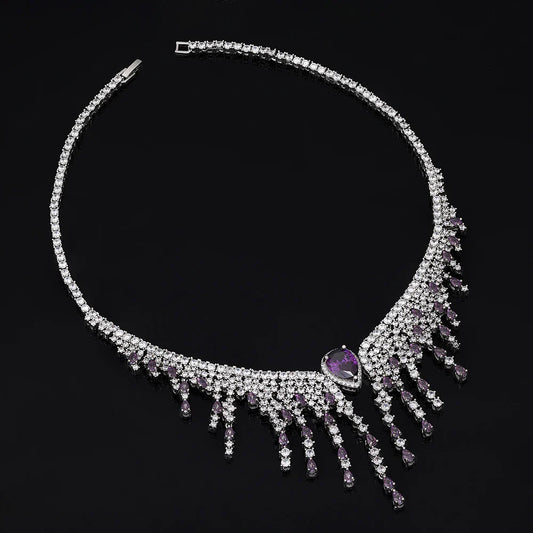 2024 New 4-piece Bridal Wedding Jewelry Set, Cubic Zirconia, Luxury Women's Jewelry, Women's Wedding Party Accessories