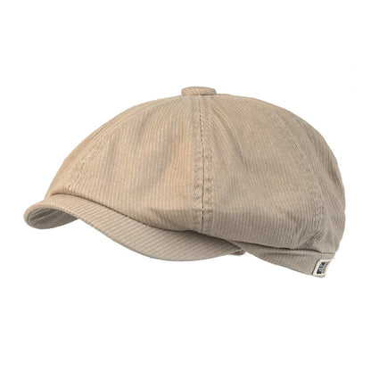 Stripe Newsboy Cap Peaky Casual Octagonal Hat Vintage Soft Berets Cap Visor Gatsby Flat Ivy Hat Four Seasons