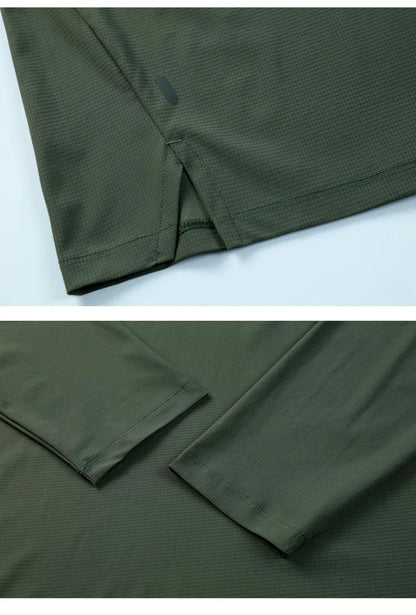 Stand-up Collar Sports Long-sleeved Men Autumn Outdoor Running Gym Fitness Training Clothes Elastic Quick-drying Breathable Top