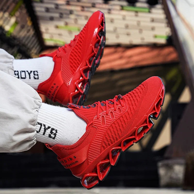 Men's Shoes Autumn Season New Soft Soled Simple Casual Sneakers Shoes Platform Mesh Breathable Lace Up Casual Running Shoes