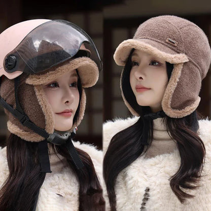 Russian Hat New Thick Warm Winter Htas for Men Women Fleece Lined Riding Hat Male Female Snow Ski Earflap Cap Bomber Hat