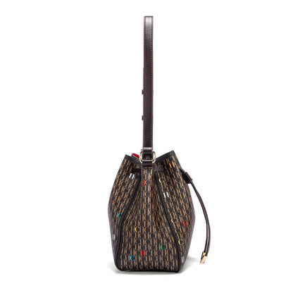 Women's Handbag 2026 New Retro Brown Drawstring Bag Women's Casual Shoulder Bag