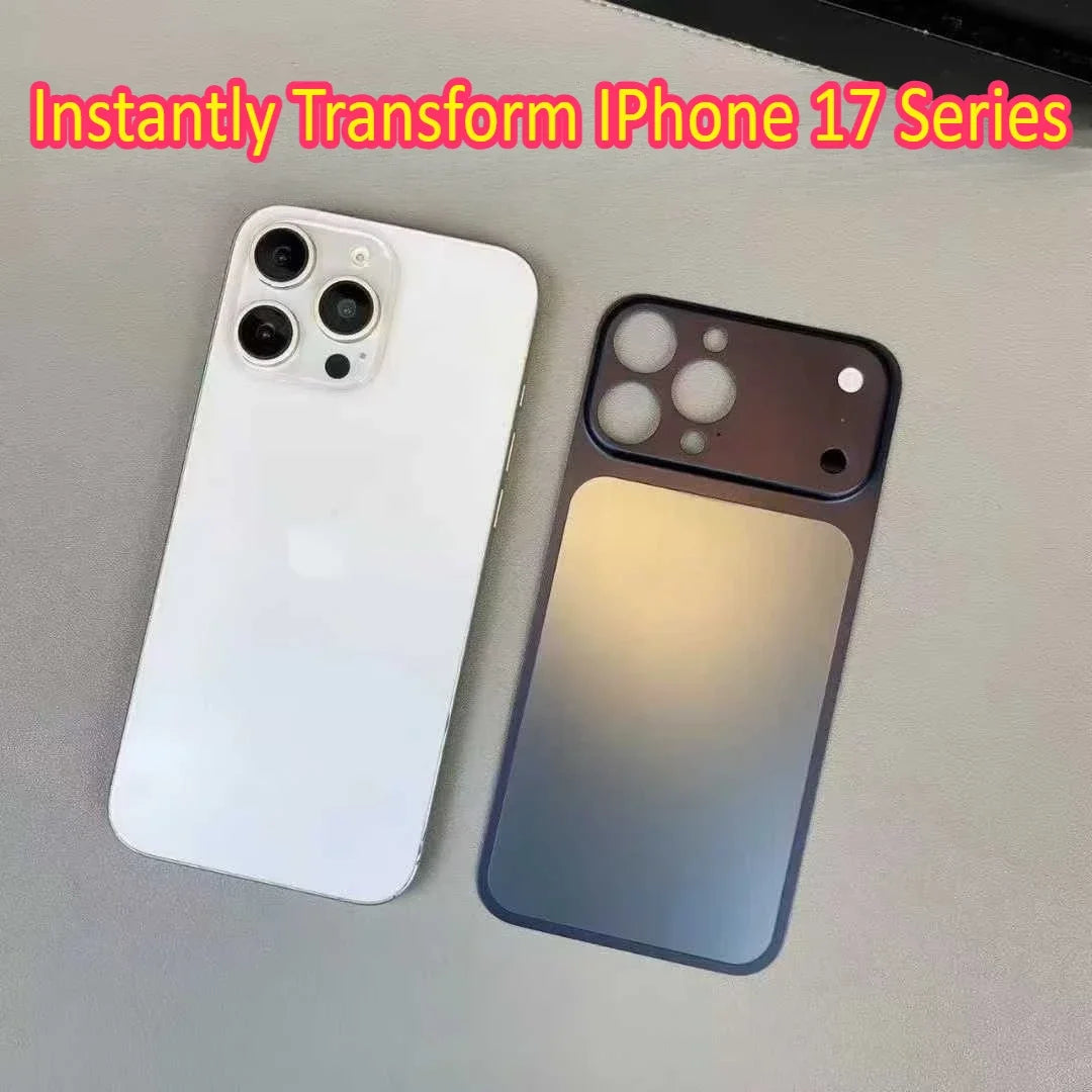 Original Colour Aluminum Alloy Frame Backplane Case For IPhone 13 14 15 16 Pro Max Transform IPhone 17 Series Lens Protect Cover