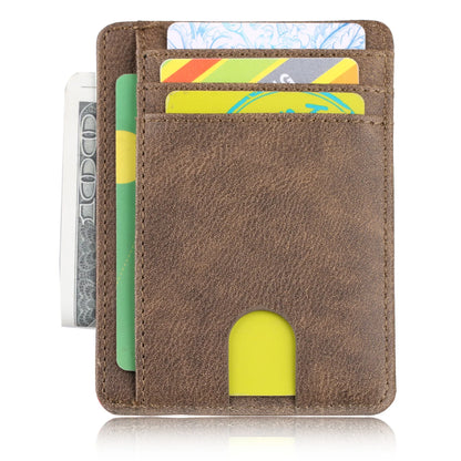 Blocking Wallet Business Card Cover for Case Super Thin Men Leather Credit Card Holder Card Travel Wallet Minimalist Wallet