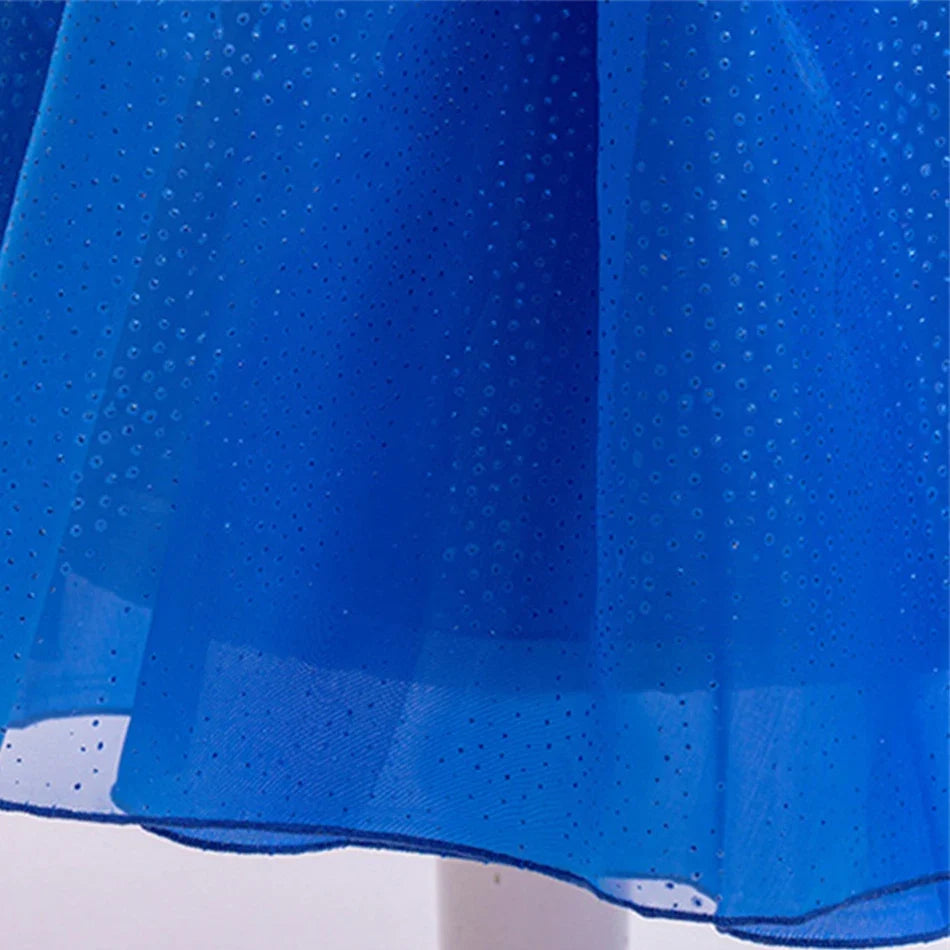 Girls Striped Bubble Sleeve Princess Dress Gabby Doll Cat Hous Cosplay Bow Mesh Fluffy Costume Kid Halloween Birthday Party Gown