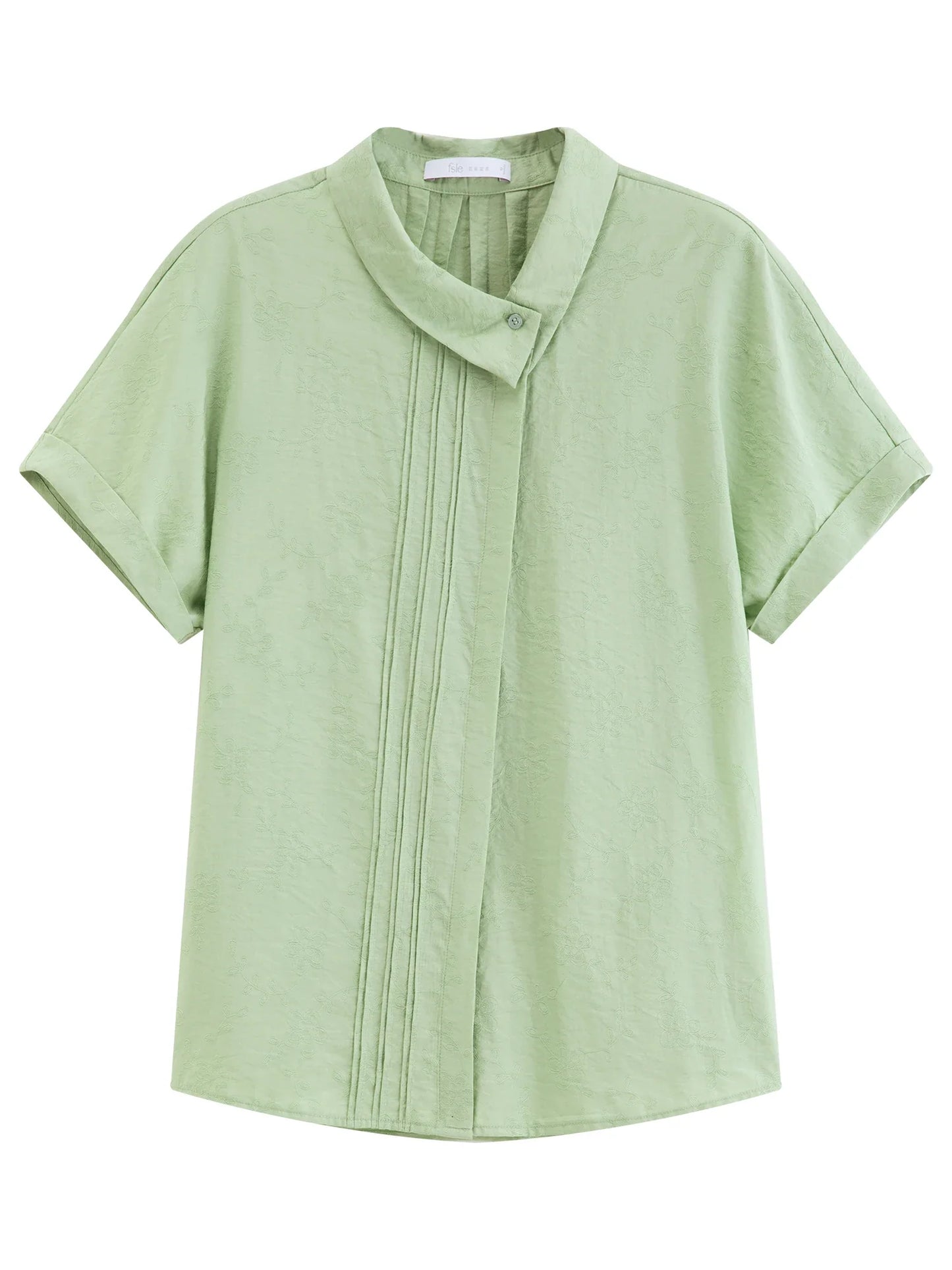 2026 Summer Women‘s Asymmetric Drop Shoulder Blouse, Notched Collar Short Sleeve Shirt for Relaxed Designer Style Top