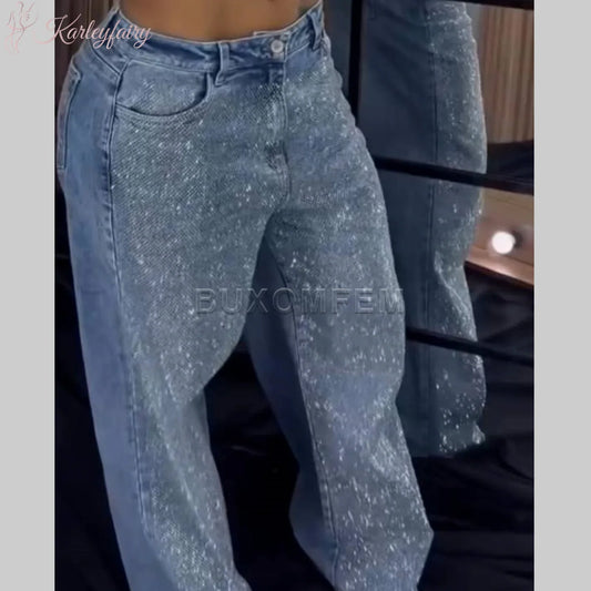 2025 Female Sweet Style Fashion Baggy Pants Washed Blue Women's Wide Leg Loose Jeans New Stylish Wide Leg Trousers Denim Pants