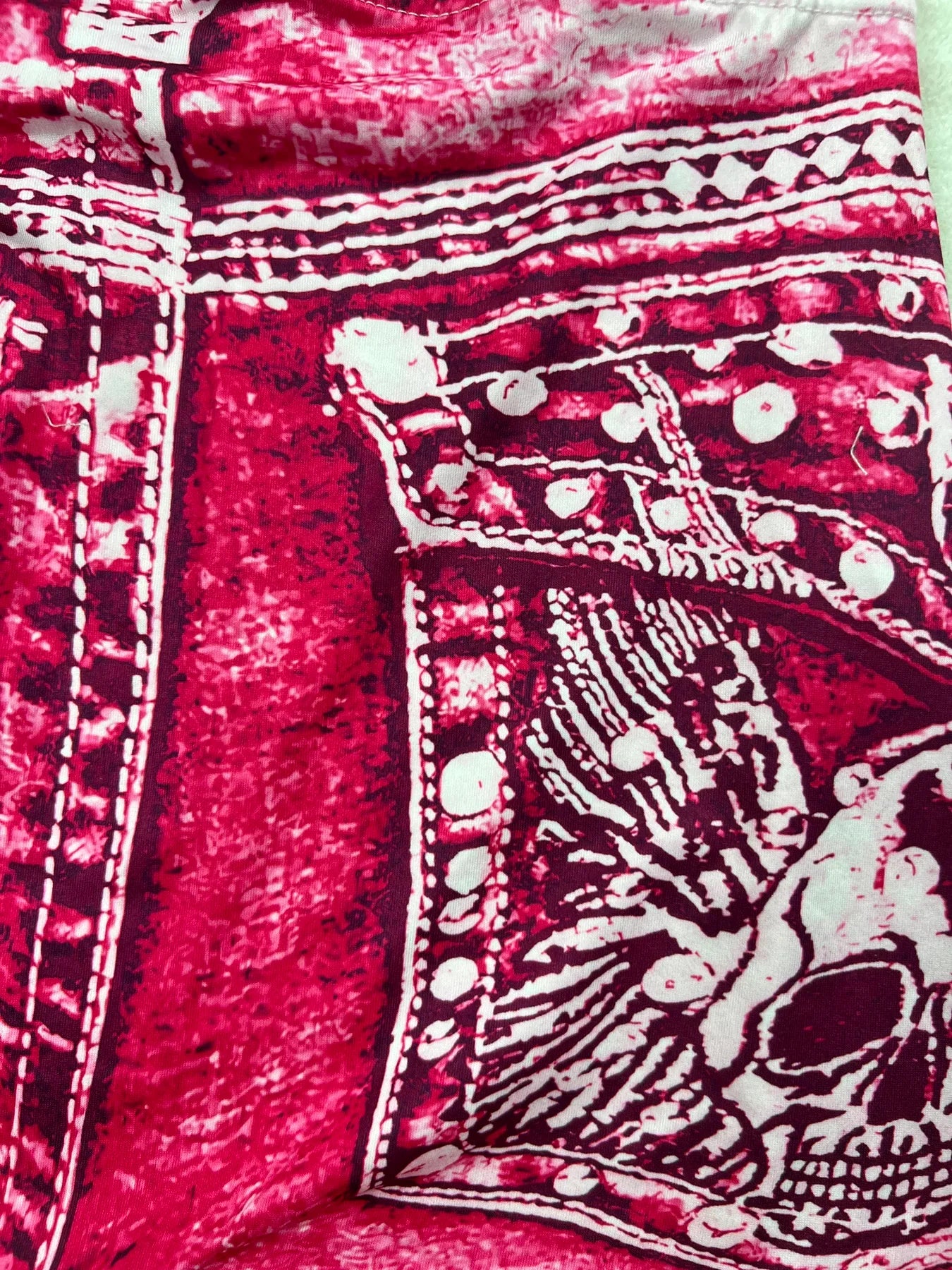 Women's Faux Denim Print High Stretch Slim Shorts, Versatile Yoga Shorts, Polyester Non-Denim Material