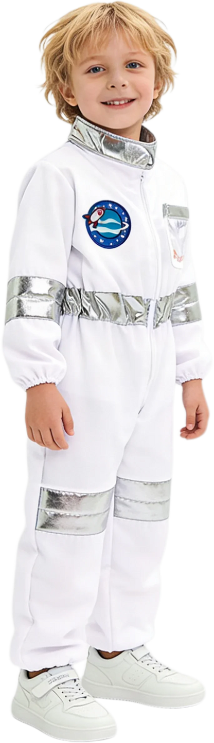 New Astronaut Boys Girls Cosplay Costume for Kids Spaceman Child Halloween Dress Up Children Rocket Jumpsuit Outfit Bodysuits