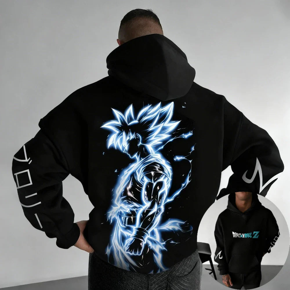 DRAGON BALL Men's Hoodie Sweatshirt Son Goku Anime Spring Autumn and Winter Boys Casual Long-sleeved Parent-child Outfit