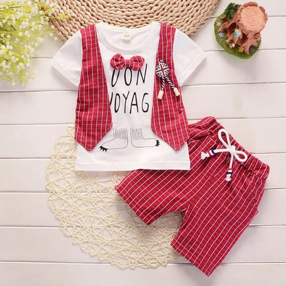 New Summer Baby Girl Clothes Children Boys Fashion T-Shirt Shorts 2Pcs/Set Toddler Casual Costume Infant Clothing Kids Tracksuit