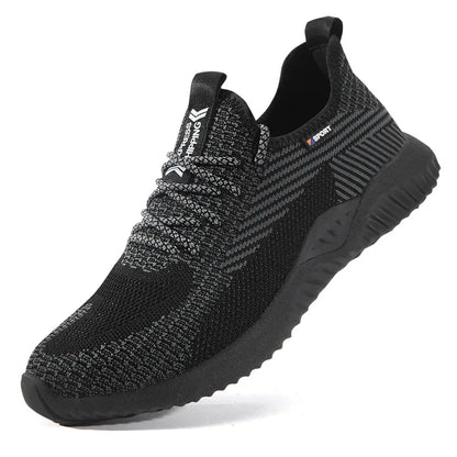 Lightweight safety shoes for men breathable safety work sneakers with iron toe indestructible shoes men women summer work shoes