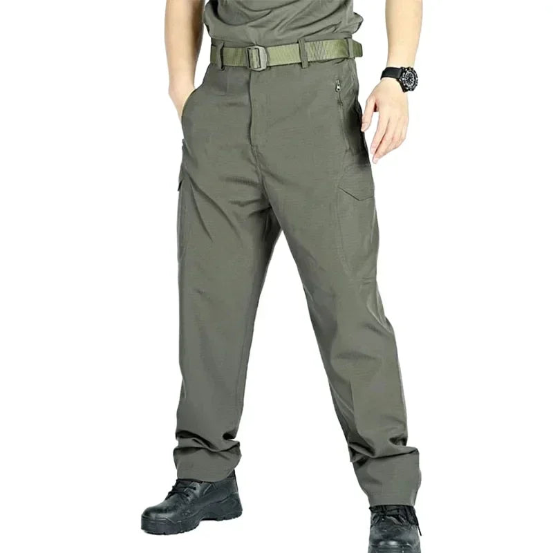 Summer Quick Dry Men Pants Thin Hunting Tactical Cargo Pants Multi-Pocket Loose Long Trousers Lightweight Hiking Work Pant