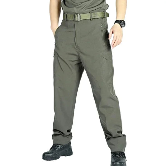 Summer Quick Dry Men Pants Thin Hunting Tactical Cargo Pants Multi-Pocket Loose Long Trousers Lightweight Hiking Work Pant