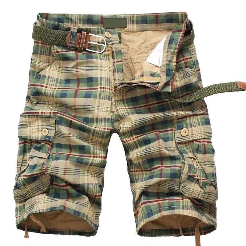 Men Camo Shorts for Men Classic Relaxed Fit Cargo Shorts Multi Pocket Outdoor Hiking Shorts