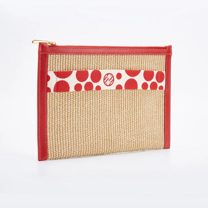 Handmade Woven Clutch Bag Ribbon Embellished Niche Style Clutch Bag