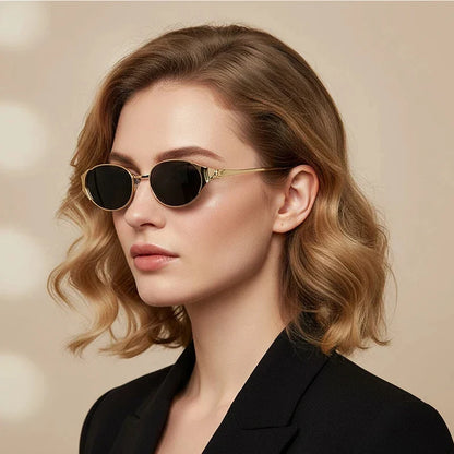 2026 New Fashion Brand Luxury Designer Sunglasses Women Leopard Vintage Trendy Oval Top Shades Punk Travel Party Elegant Glasses