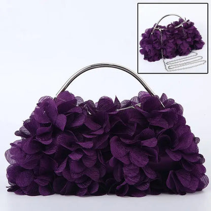 Flower Dinner Purse Designer Floral Chain Crossbody Bride Handbag Clutches Woman Petal Evening Party Clutch Wedding Dress Bag