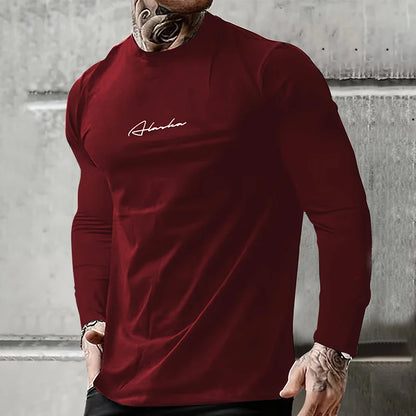 Vintage T Shirt 3D Simple Cross Print Casual Long Sleeve Men's Loose O Neck Comfortable Sweatshirt European Clothing 7Xl