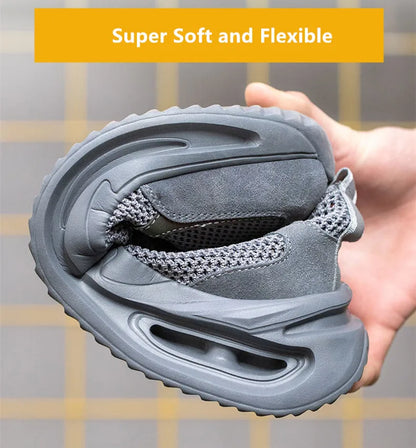 summer breathable work shoes with iron toe anti puncture security shoes work sneakers for men anti-slip Lightweight safety shoes