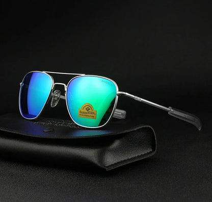 RE Pilot Sunglasses Men Top Quality Brand Designer AGX Tempered Glass Lens AO Sun Glasses Male