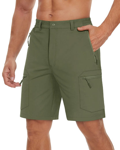 5 Zipper Pockets Summer Quick Dry Cargo Shorts Mens Fishing Shorts Stretch Outdoor Hiking Nylon Work Shorts Lightweight
