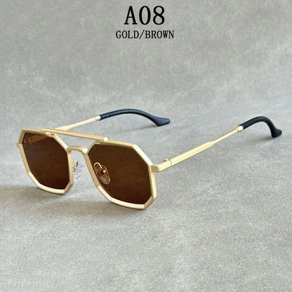 Metal Punk Square Sunglasses For Men Luxe Vintage Steampunk Sunglasses Women Trendy Retro Fashion Glasses Gafas De Sol Hombre