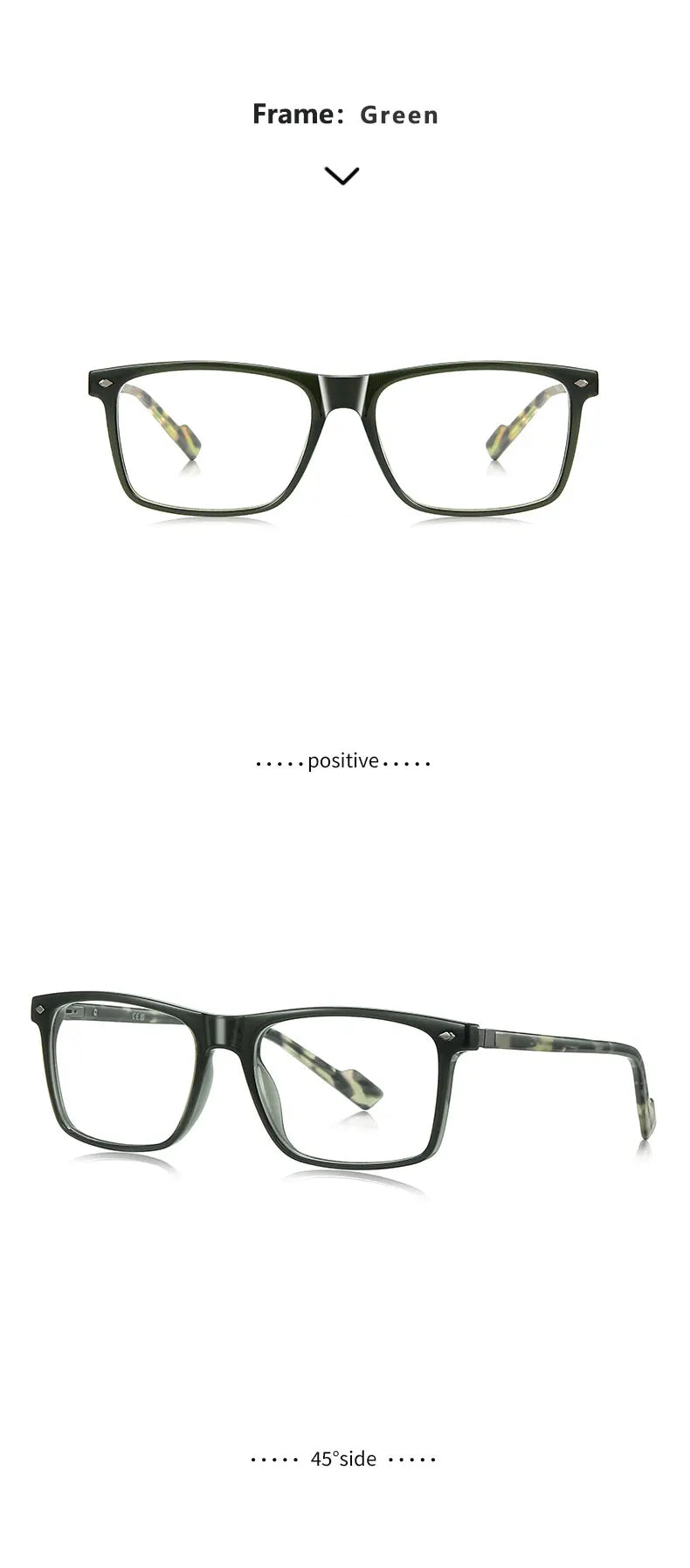 New Fashionable Geometric Square Frame Minimalist Design Men's Anti-Blue Light Glasses Customizable Prescription LS218