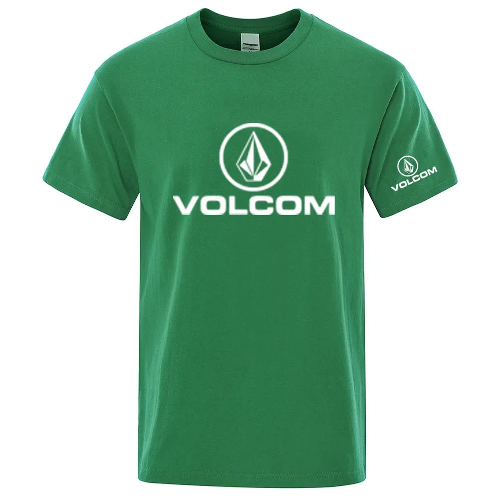 VOLCOM 2025 New Men's Quick Dry Ordinary Designer Thin Short Sleeve Sport T Shirt Fitness Breathable Versatile Tops