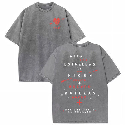 Manuel Carrasco Salvaje Desde Ia Raiz 2026 Vintage Washed T-shirt Men Women Fashion Hip Hop Punk 100% Cotton T Shirts Streetwear
