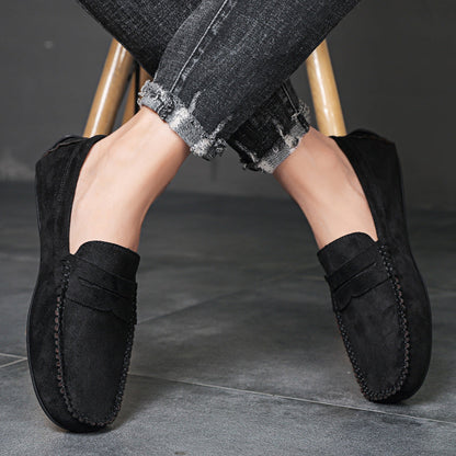 Fashion Suede Men Casual Shoes Breathable Comfort Slip-on Mens Driving Shoes Luxury Brand Men Loafers Mens Lazy Shoes Moccasins