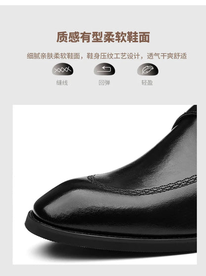 Buckle Designer Big Size Dress Shoes for Men Spring Autumn Solid Color Cow Leather Shoes Male Fashion Business Casual Shoe Man