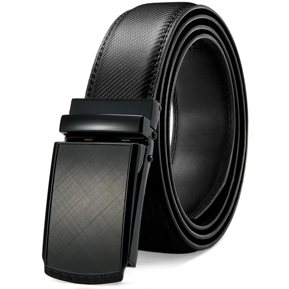 Men Belt Leather Belt  Automatic Genuine Leather Fashion Belts Ratchet Luxury Belts Men's Trouser Belt Belt for Men