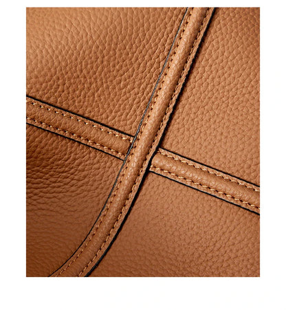 Women Bucket shoulder bag brand design Cowhide ladies handbags and purses genuine leather Tote Bags female messenger Bag Bolsas