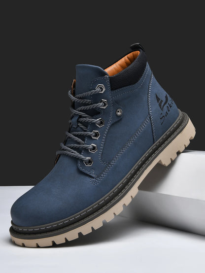 Handmade Men Boots Autumn Outdoor Hiking Boots Ankle Winter Leather Shoes Sneakers Hombres Botas High Top Footwear Anti Slip