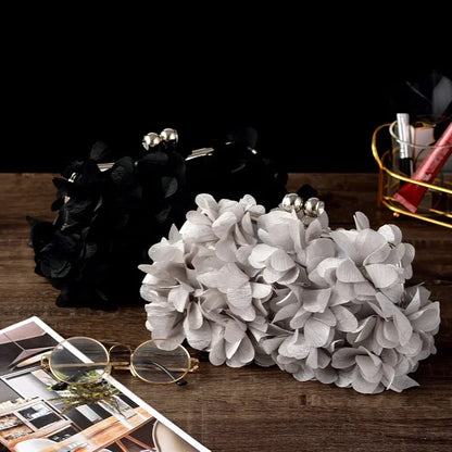 Wedding Dress Bag 8 Colors White Bride Clutches Ladies Blue Party Handbag Woman Purple Evening Flower Bags Floral Wedding Clutch