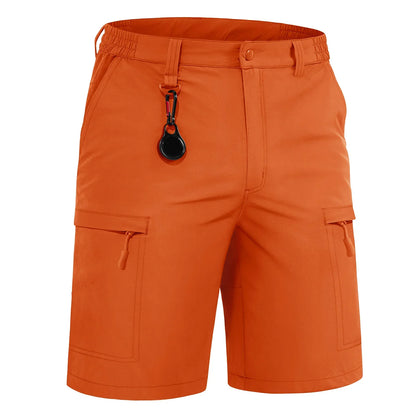 Summer Moisture Wicking Casual Shorts Mens Cargo Work Shorts Running Jogging Sports Bottoms Nylon Rip-Stop Short Pants
