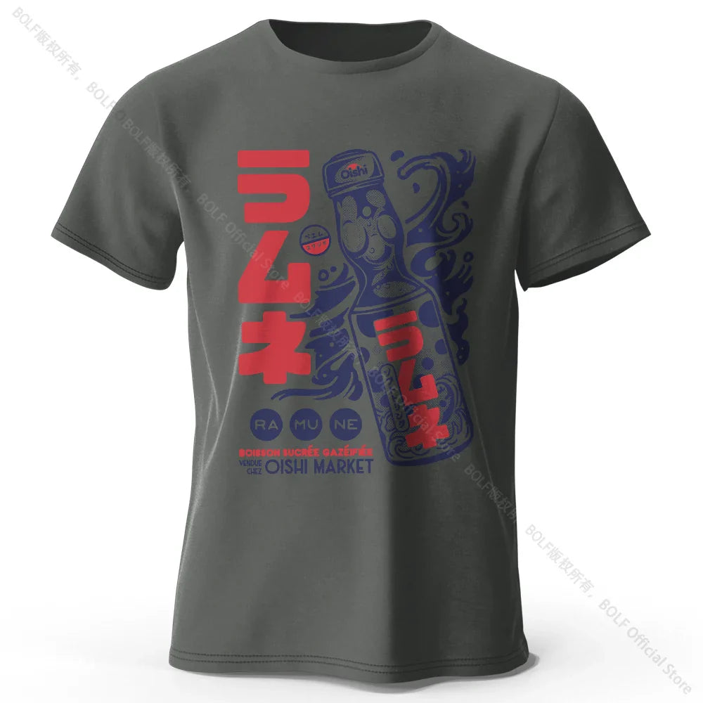 Men's Anime Character Printed 100% Cotton T-Shirt, Soft Fabric Round Neck Short Sleeve Tee, Unisex Harajuku