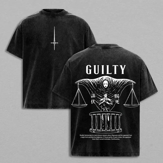 2026 Anime Jujutsu Kaisen Higuruma Hiromi Graphic T Shirt Men Women Clothing Tshirt Washed Tee Harajuku Male T-shirt Summer