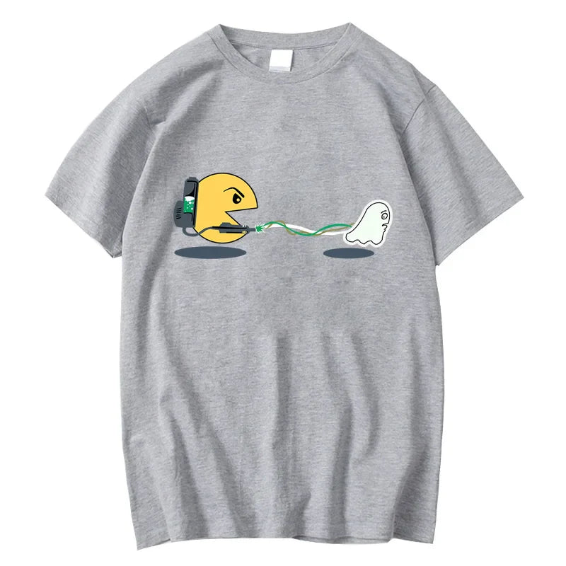 Summer Casual Men's High-quality T-shirt Cotton Blend Funny Design Print Loose O-neck T Shirt for Men Short Sleeve Male Top Tees