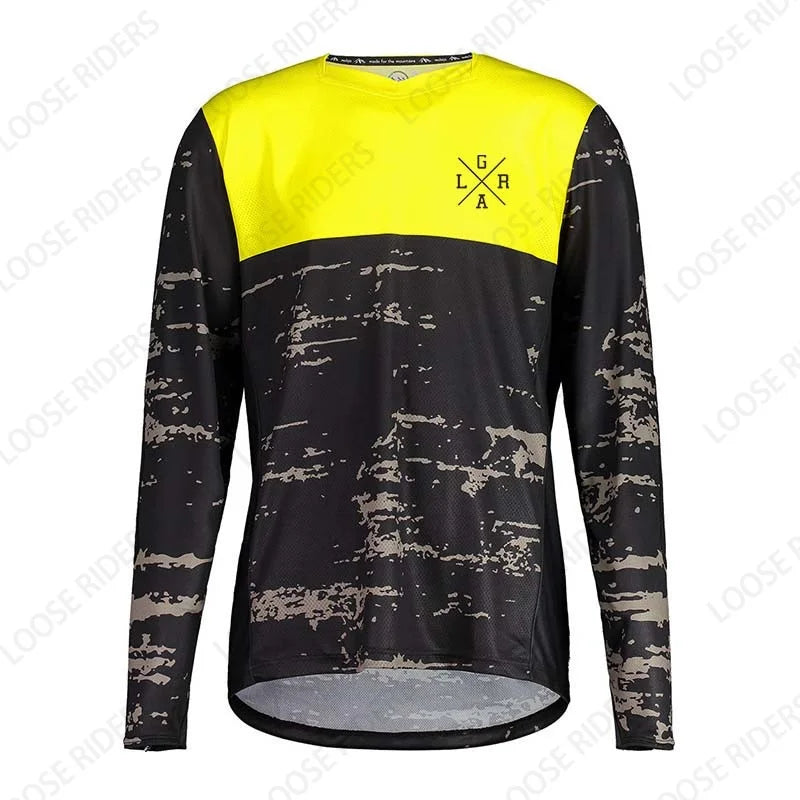 Men's Motorcycle Lrga Jersey MTB BMX Mountain Bike T-Shirt Long Sleeve Downhill Loose Rider Jersey MX Endurance Race Clothing