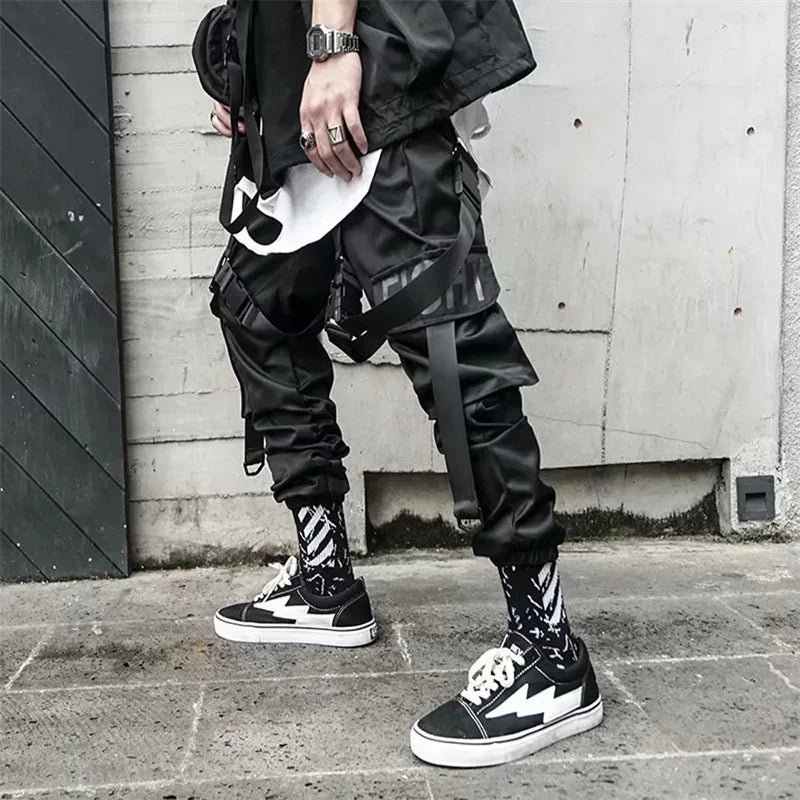 Mens Techwear Sweatpants Y2K Streetwear Jogging Pants Men Hip Hop Street Dance Casual Trousers Vintage Cargo Pant Pantalon Homme
