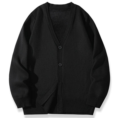 2026 New Men's Casual Long Sleeved Velvet Sweater Cardigan Knitted Jacket Top Autumn and Winter Fashionable Versatile Jacket