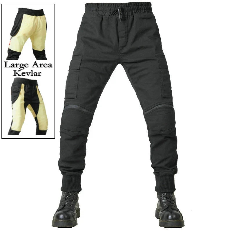 Motorcycle Riding Jeans Pants Soft And Casual Inset Gear Wear-resistant Fireproof Kevlar Protective Layer On Hips And Knees