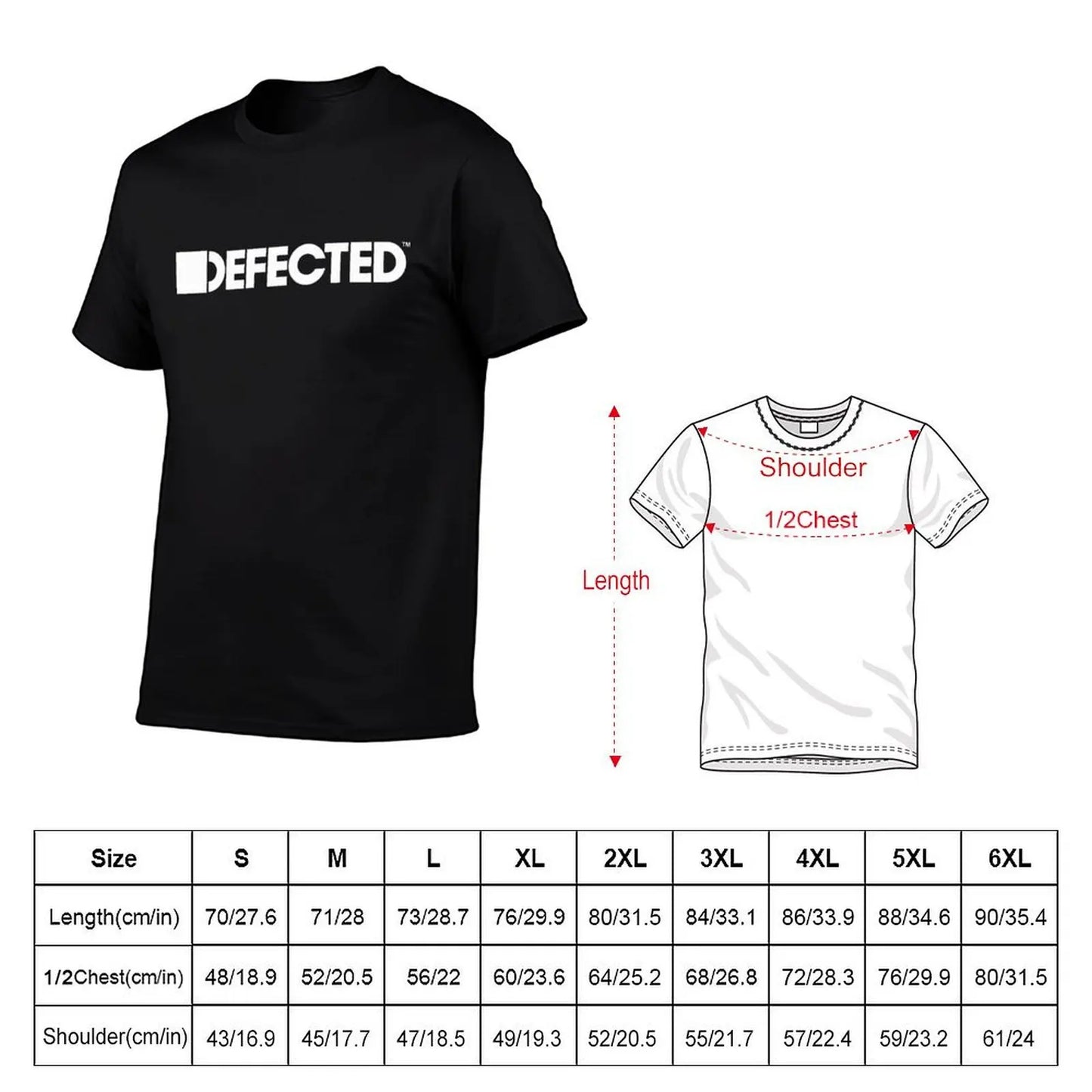 DEFECTED RECORDS T SHIRT Rave T Electronic Music Festival Ibiza Party House T-Shirt graphics Men's t-shirt