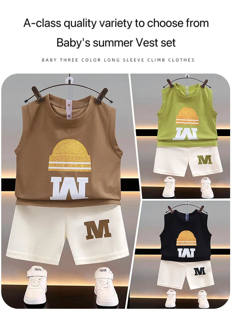1Set Boys Girls Leisure Set Fashion Cartoon Children Short Sleeve Shorts Sets Summer Kids Clothes Baby Tee+Short Pants Tracksuit