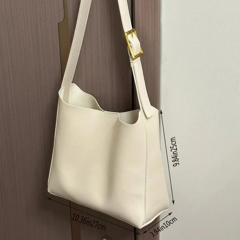 2 Pcs Large Capacity Handbag with Adjustable Shoulder Straps, Magnetic Closure, Simple and Casual Single Shoulder Crossbody Bags