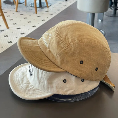 Baseball Caps for Women Short Brim Baseball Hat Men Sunshade Peaked Cap Cotton Outdoor Mountaineering Duckbill Hat Visors 모자